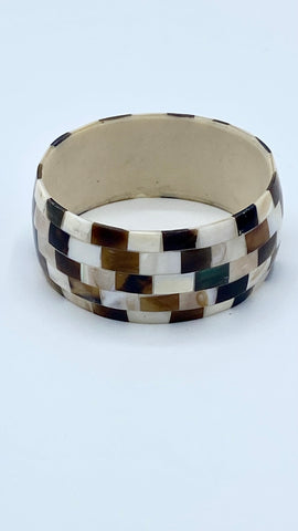 Chequered bracelet neutral shades