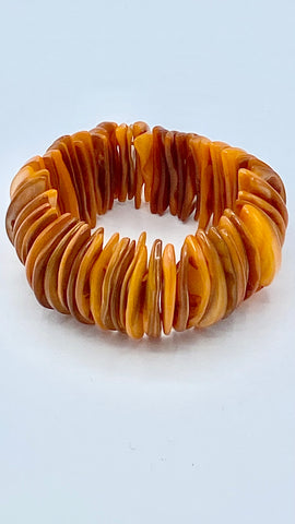 Burnished orange expanding bracelet
