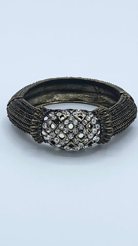 burnished gold faux diamond bracelet 
