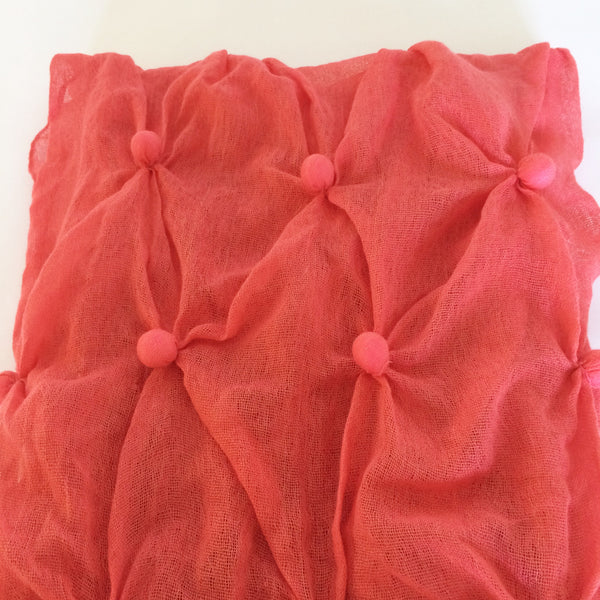 Coral smart casual scarf