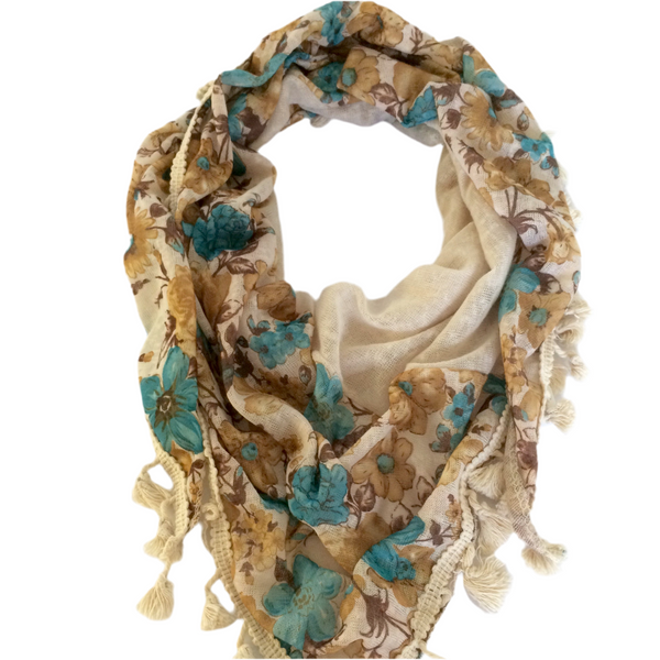 Chic floral print scarf