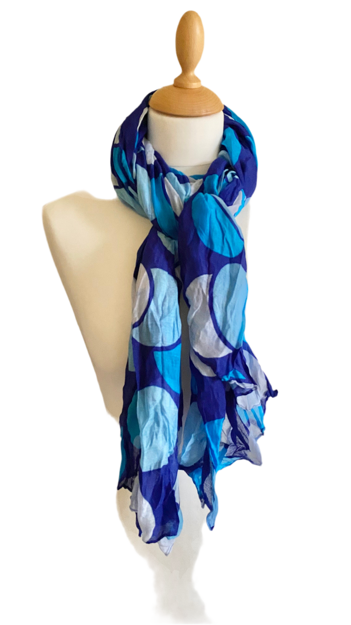 Vibrant circle print scarf