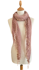 Dusky pink vintage styled scarf