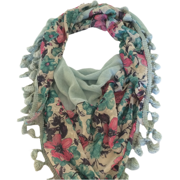Chic Floral Print Scarf