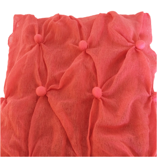 Coral smart casual scarf
