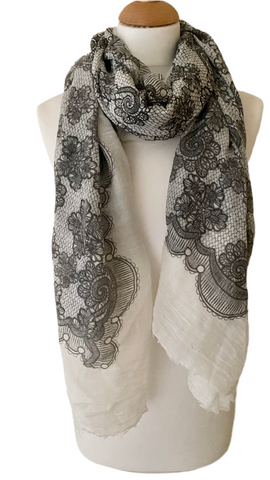 Super soft lace design scarf