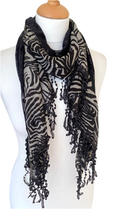 Zebra print scarf