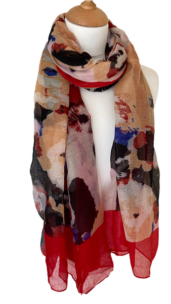 Vivid abstract design scarf
