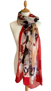 Vivid abstract design scarf
