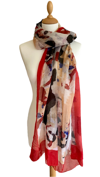 Vivid abstract design scarf