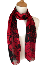 Vibrant floral design scarf