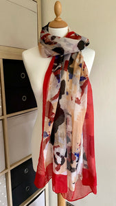 Vivid abstract design scarf