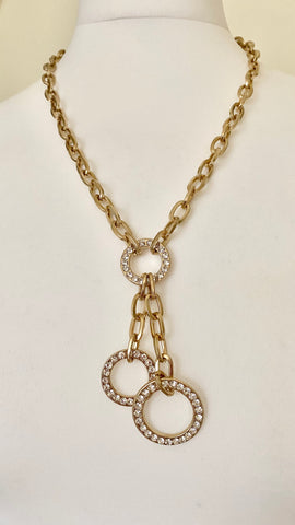 Sparkle in this faux diamond necklace