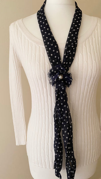 Polka dot necklace scarves