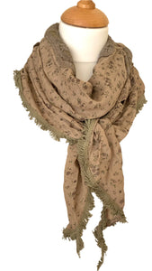 Floral print vintage styled scarf