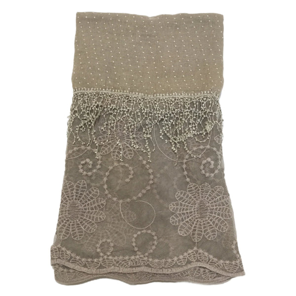 Lace & polka dot vintage styled scarf