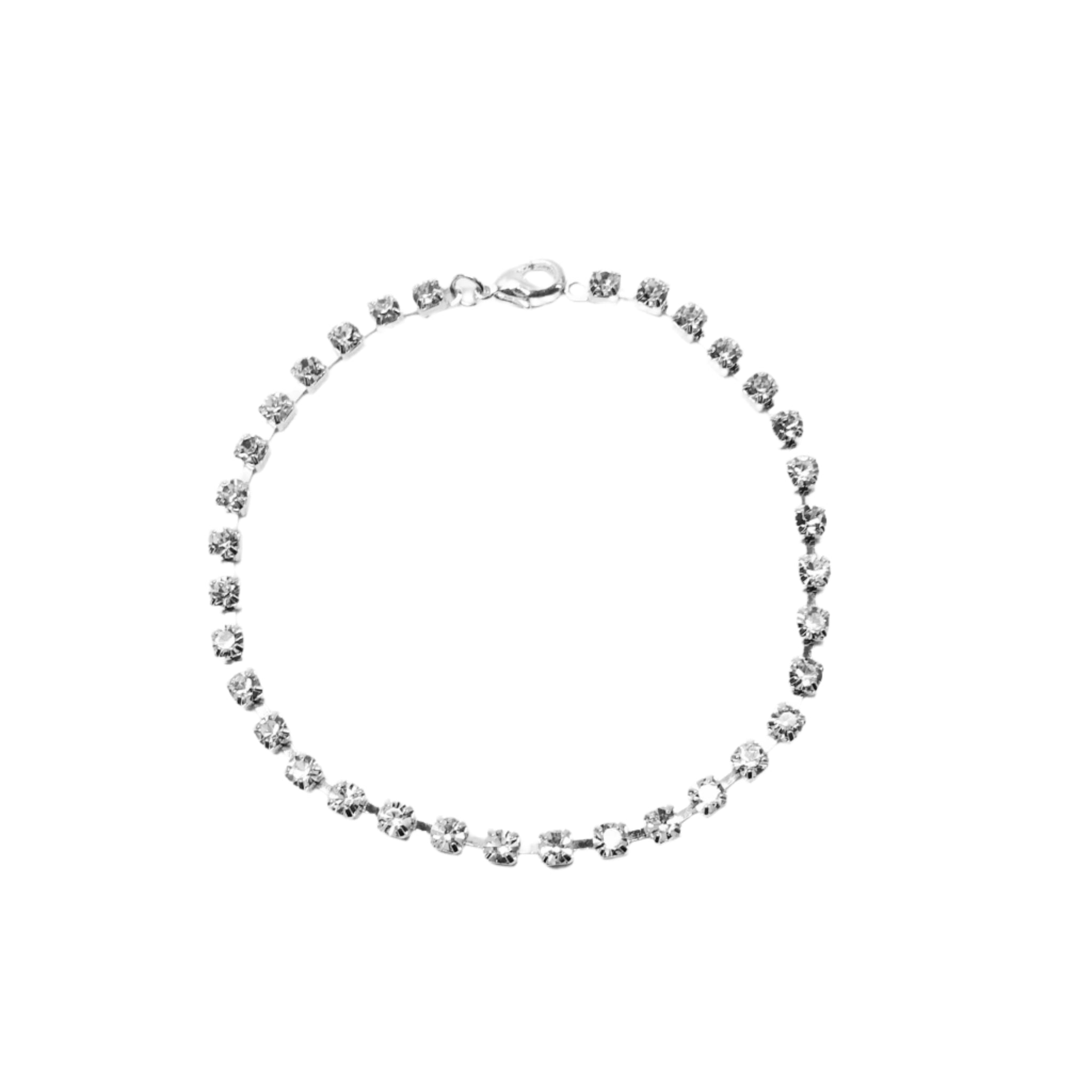 Girly faux diamond anklet